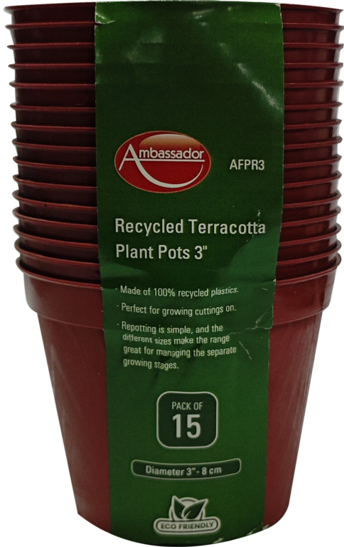 Ambassador Recycling Terracotta Plant Pots 3" Pack 15 product image