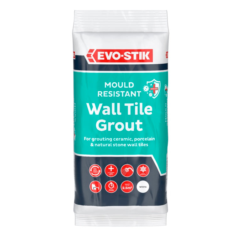 Evo-Stik Tile A Wall Fast Set Grout for Ceramic Tiles - White 500g