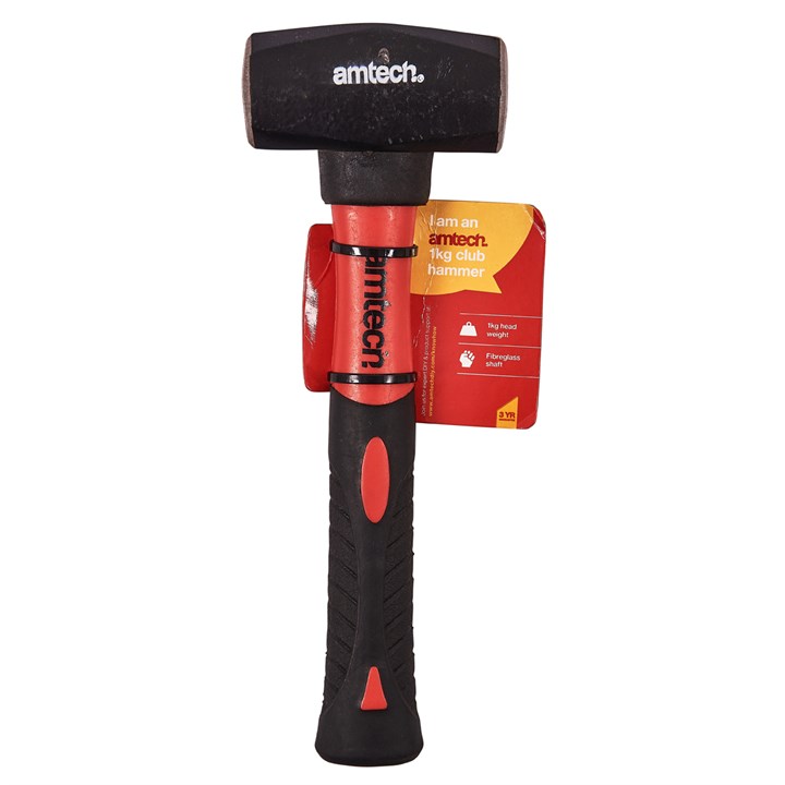 Amtech 35oz (1kg) Club Hammer with Fibreglass Shaft