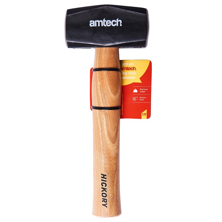Amtech 70oz (2kg) Club Hammer with Hickory Handle