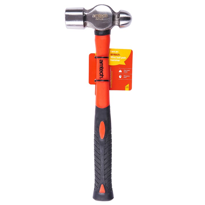 Amtech 32oz (1kg) Ball Pein Hammer with Fibreglass Shaft