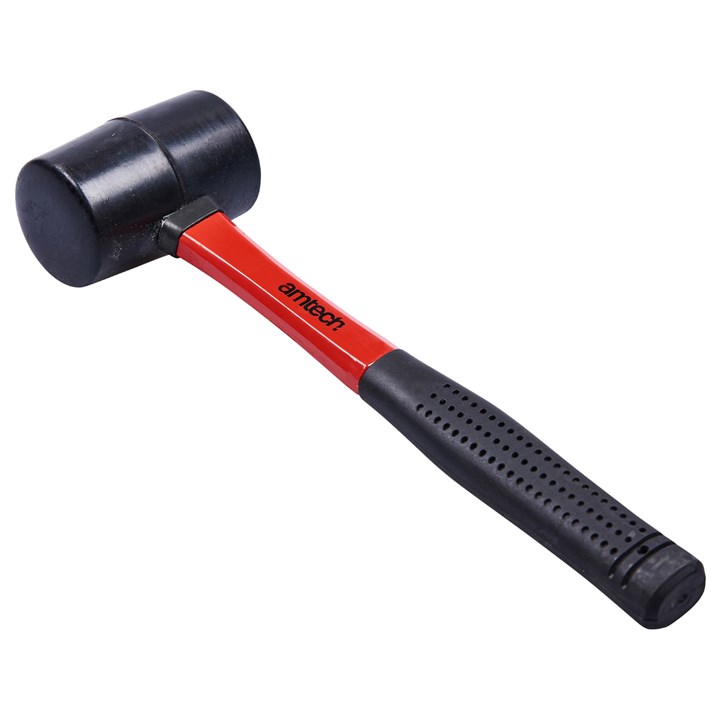 Amtech 8oz (225g) Black Rubber Mallet with Fibreglass Shaft