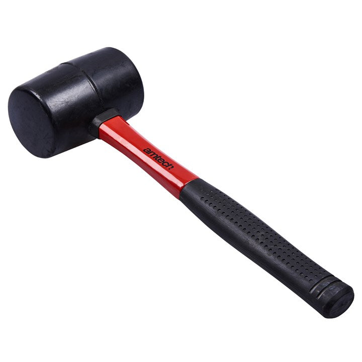 Amtech 16oz (450g) Black Rubber Mallet with Fibreglass Shaft