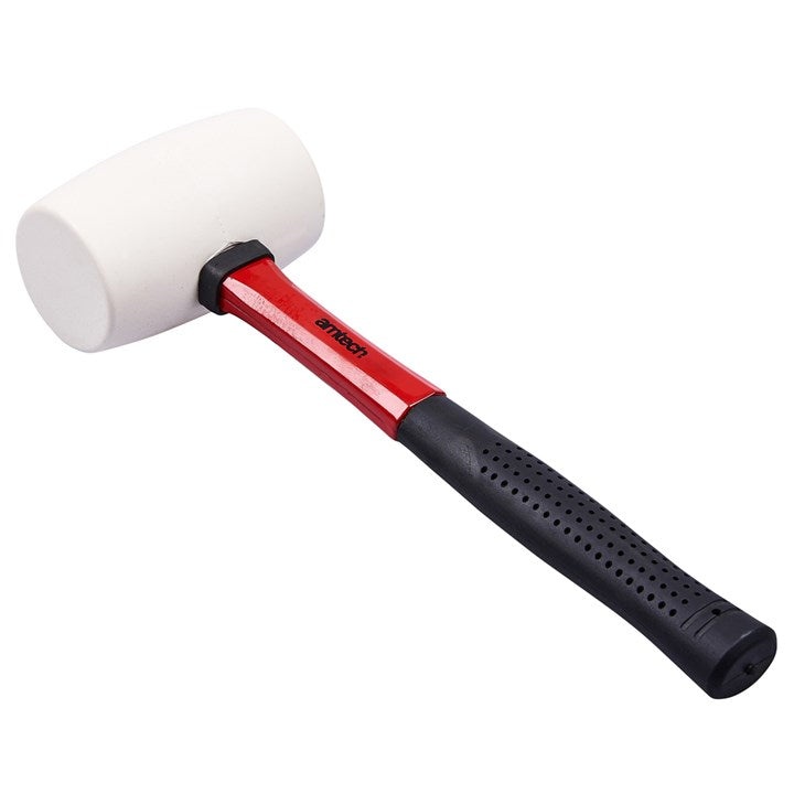 Amtech 16oz (450g) White Rubber Mallet with Fibreglass Shaft