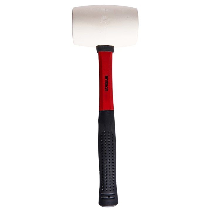 Amtech 16oz (450g) White Rubber Mallet with Fibreglass Shaft