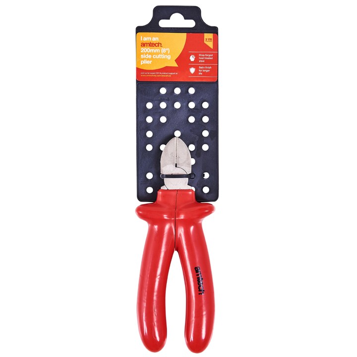 Amtech 200mm (8") Side Cutter Pliers with Slip Guard Handles