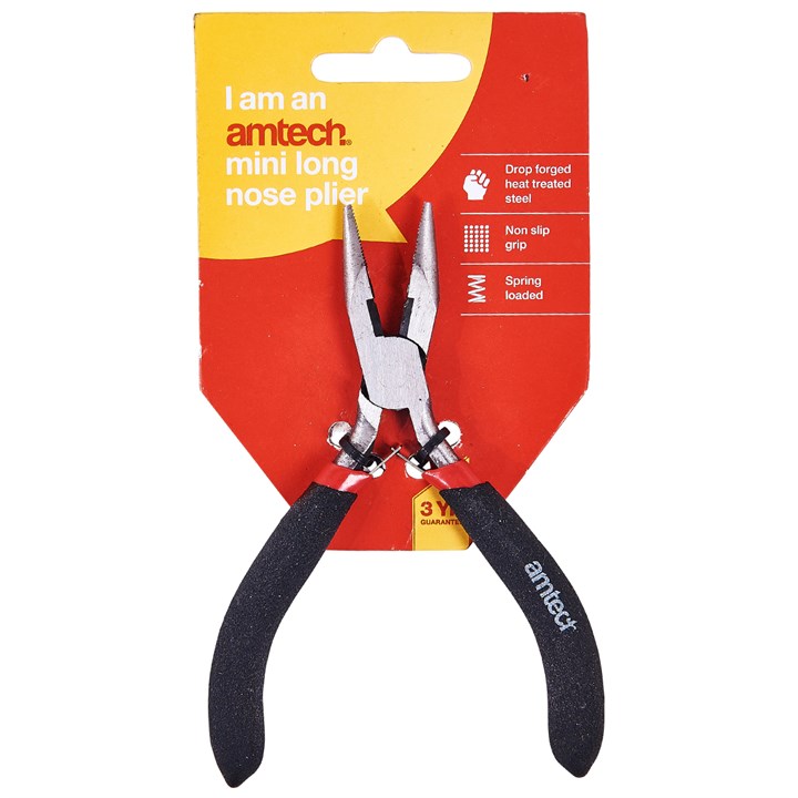 Amtech Mini Long Nose Plier with Spring