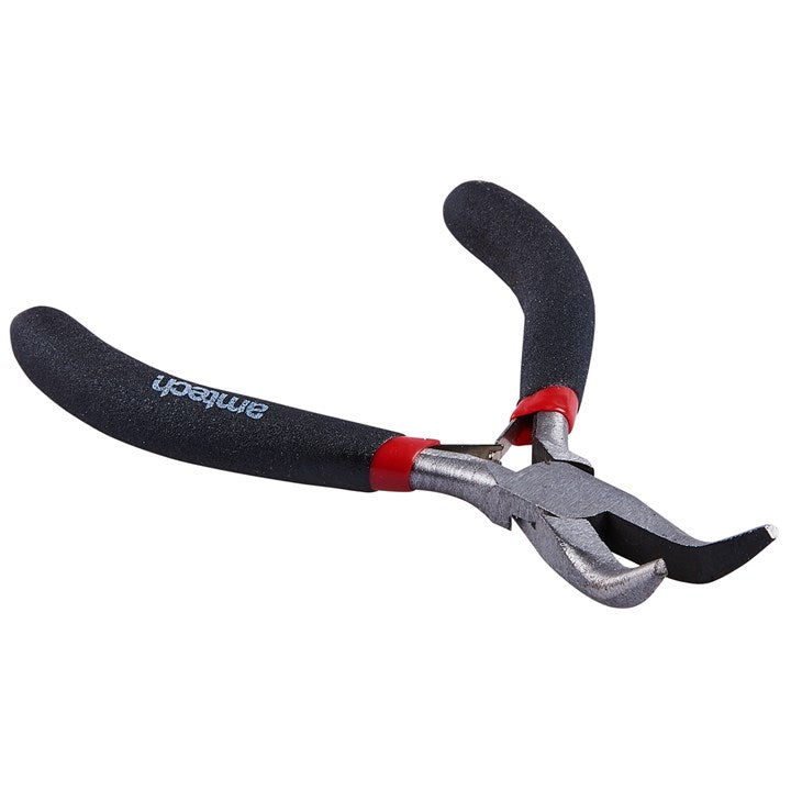 Amtech Mini Bent Nose Pliers with Spring