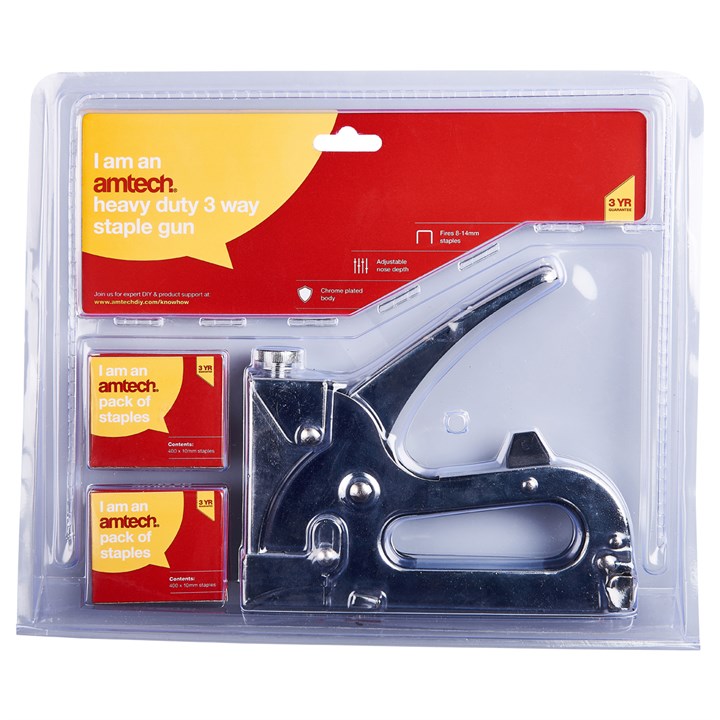 Amtech Heavy Duty 3-way Staple Gun