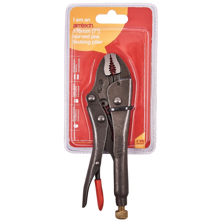 Amtech 180mm (7") Curved Jaw Locking Pliers