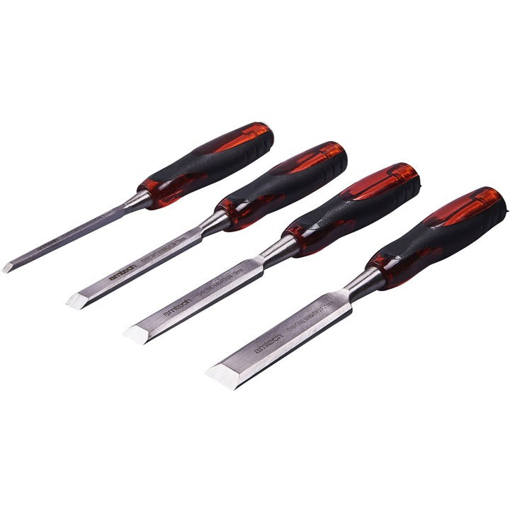 Amtech 4 Piece Go Thru Wood Chisel Set