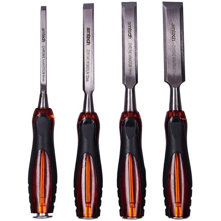 Amtech 4 Piece Go Thru Wood Chisel Set