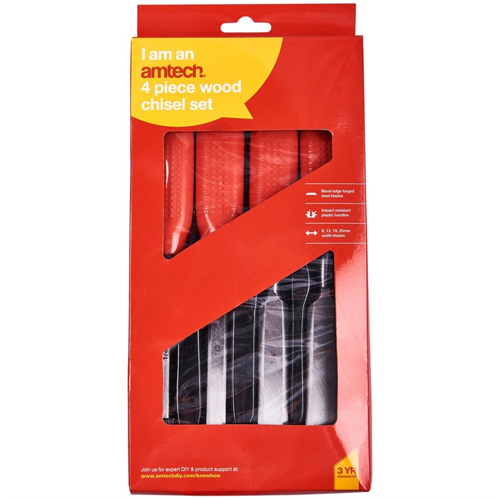 Amtech 4 Piece Wood Chisel Set
