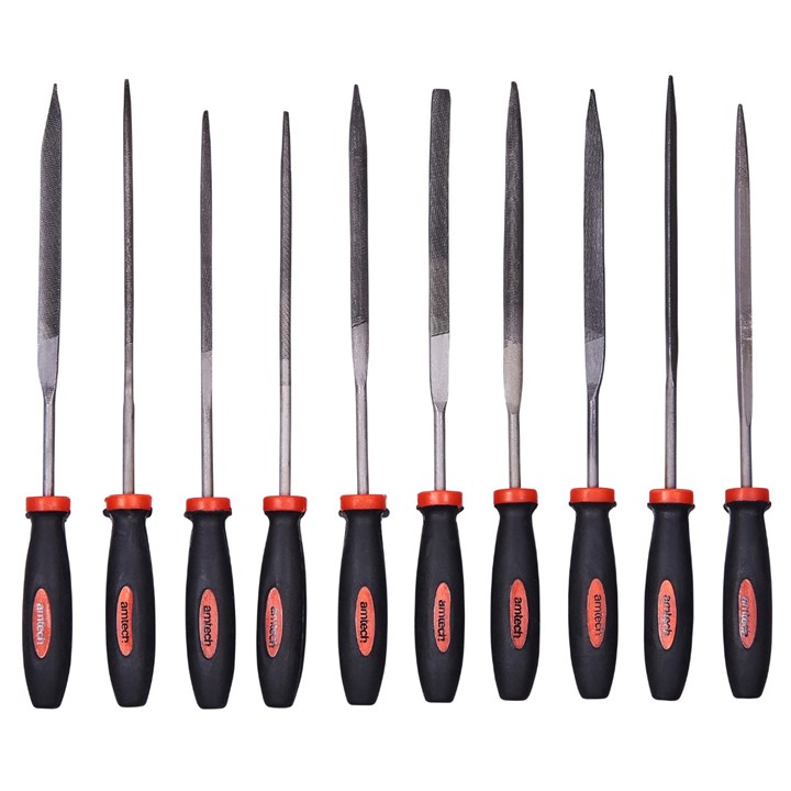 Amtech 10 Piece 140mm (5.5") Needle File Set