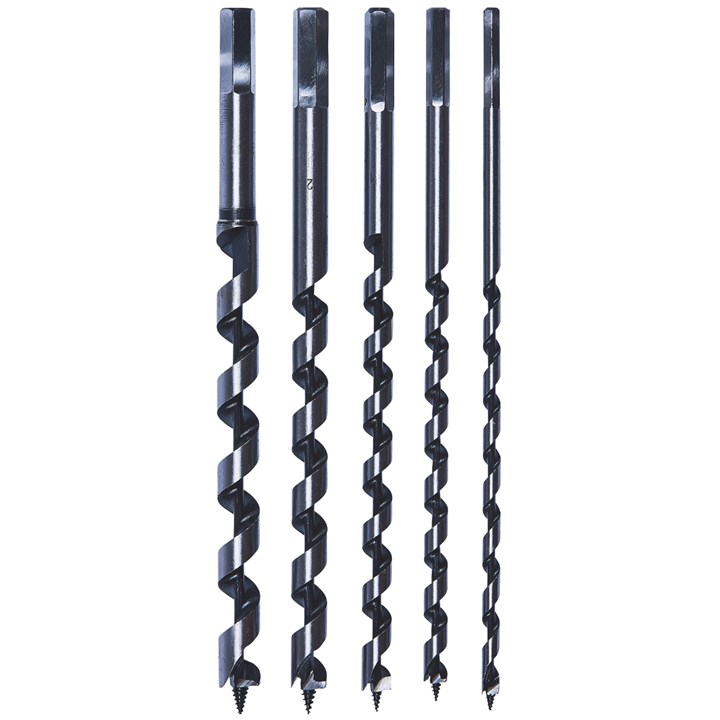 Amtech 5 Piece Auger Drill Bit Set (230mm Length)