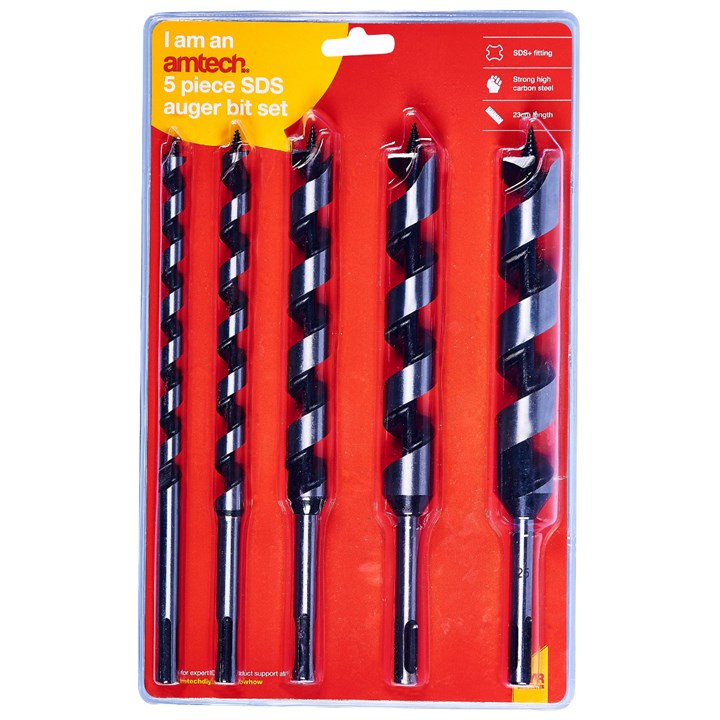 Amtech 5 Piece SDS Auger Drill Bit Set (230mm Length)