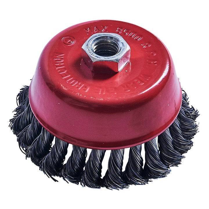 Amtech 100mm (4") Twist Knot Wire Cup Brush