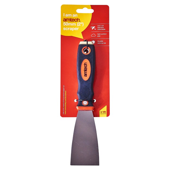 Amtech 50mm (2") Scraper with Soft Grip Handle