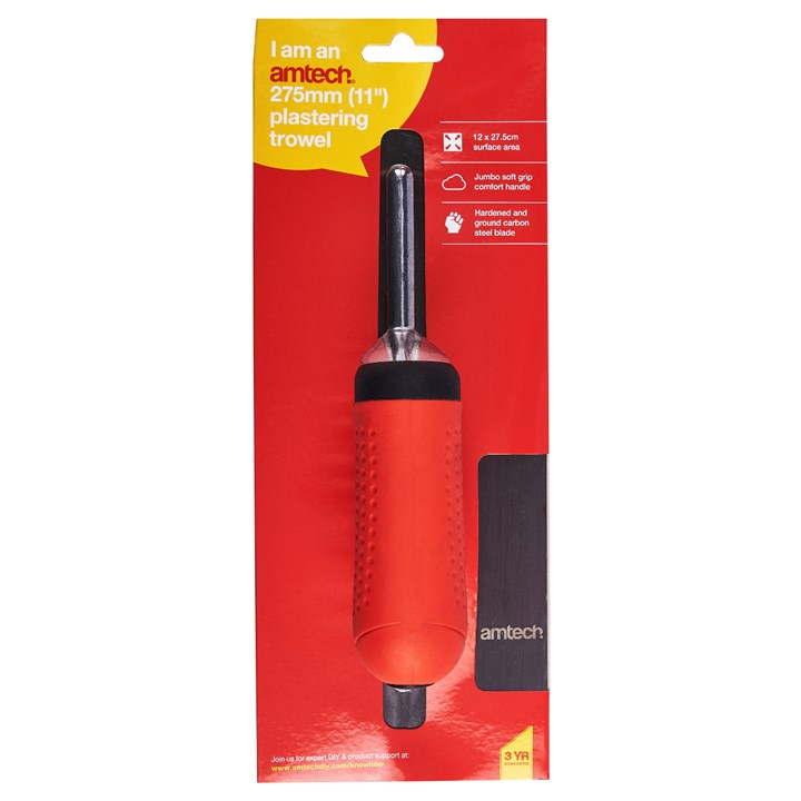 Amtech 280mm (11") Plastering Trowel with Soft Grip