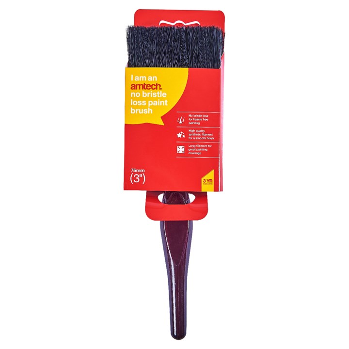 Amtech 75mm (3") No Bristle Loss Paint Brush