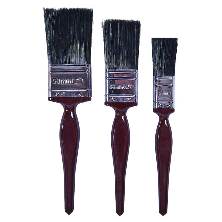 Amtech 3 Piece No Bristle Loss Paint Brush Set