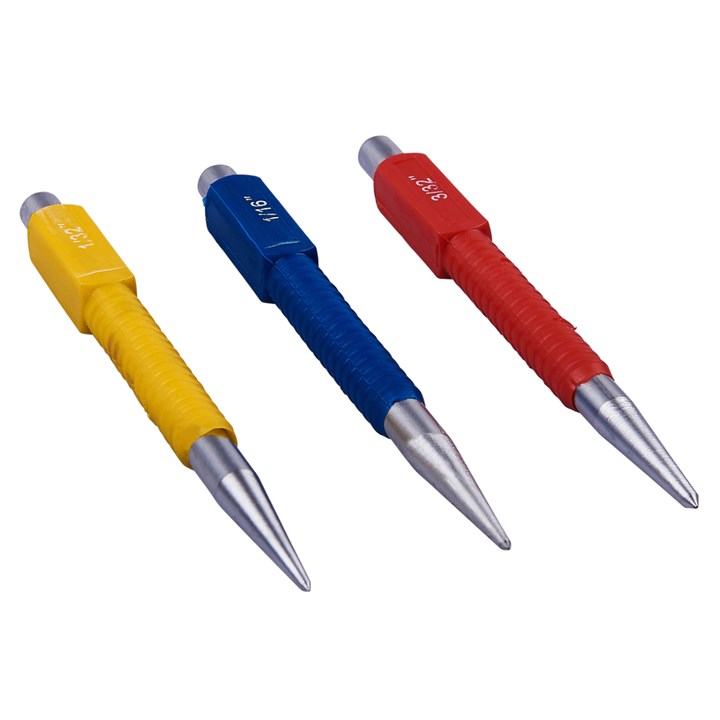 Amtech 3 Piece Colour Coded Centre Punch Set