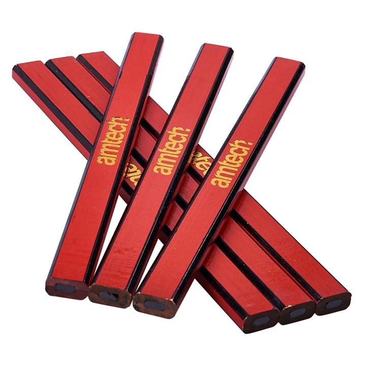 Amtech 6 Piece Hardwood Carpenter's Pencil Set