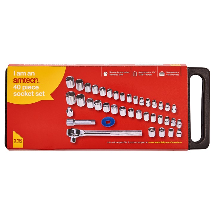 Amtech 40 Piece Socket Set