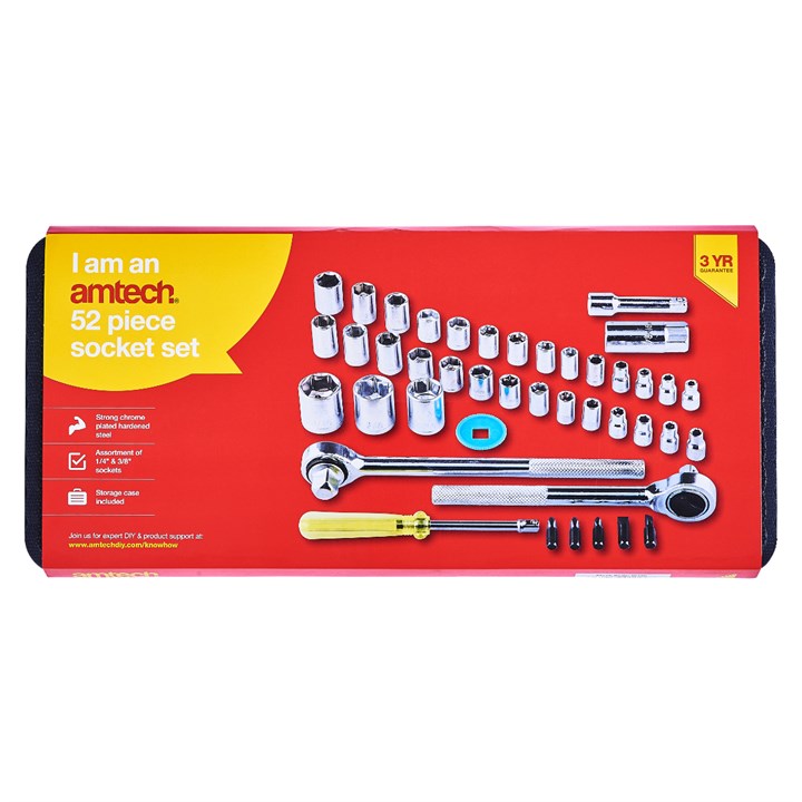 Amtech 52 Piece Socket Set