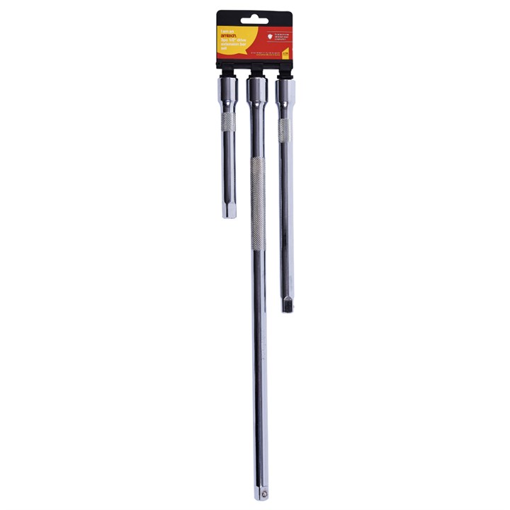 Amtech 3 Piece 13mm (1/2") Extension Bar Set