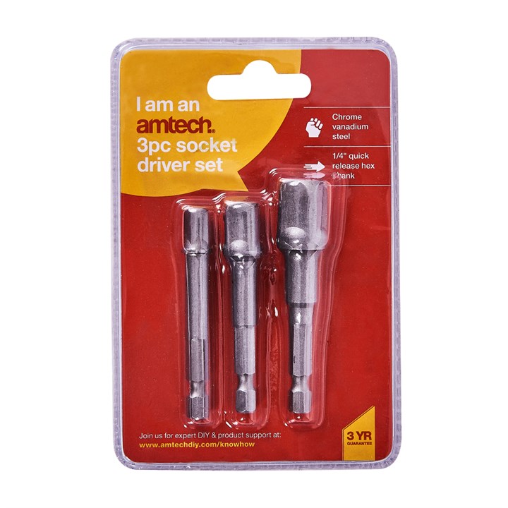 Amtech 3 Piece Socket Driver Set