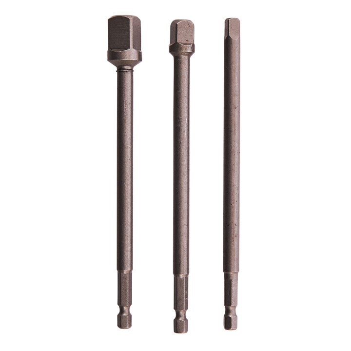 Amtech 3 Piece 150mm 1/4" Hex Extension Adapter Set