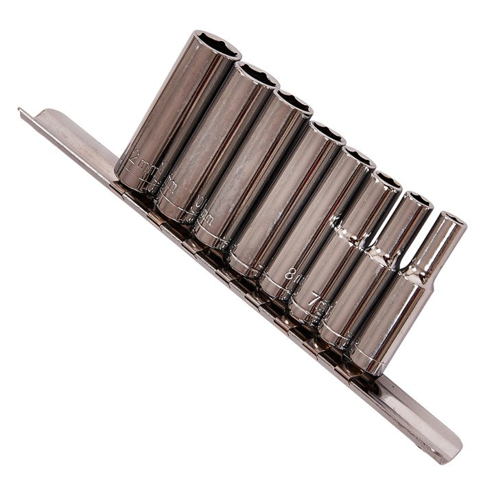 Amtech 8 Piece 1/4 Inch Drive Metric Deep Socket Set