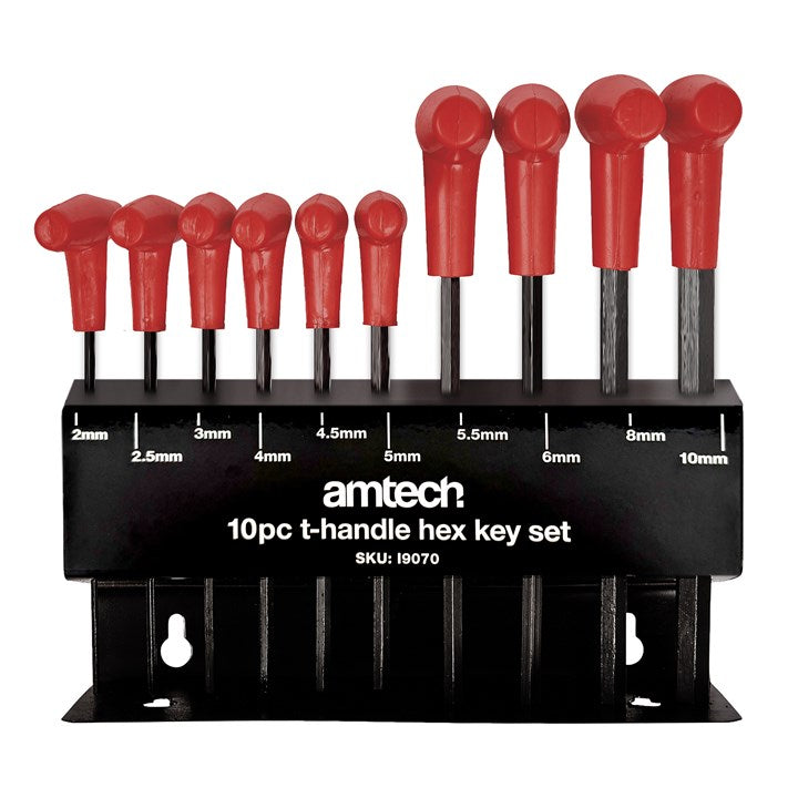 Amtech 10 Piece T-handle Hex Key Set