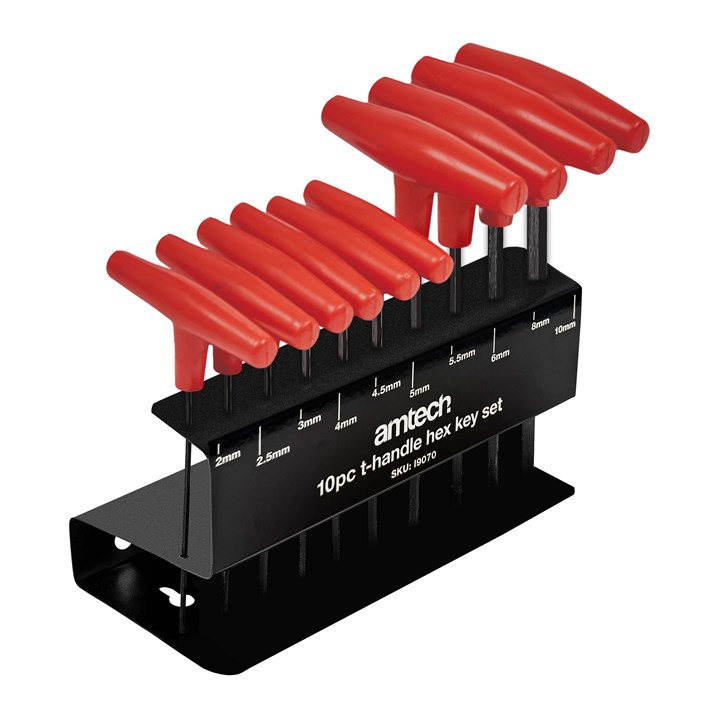 Amtech 10 Piece T-handle Hex Key Set