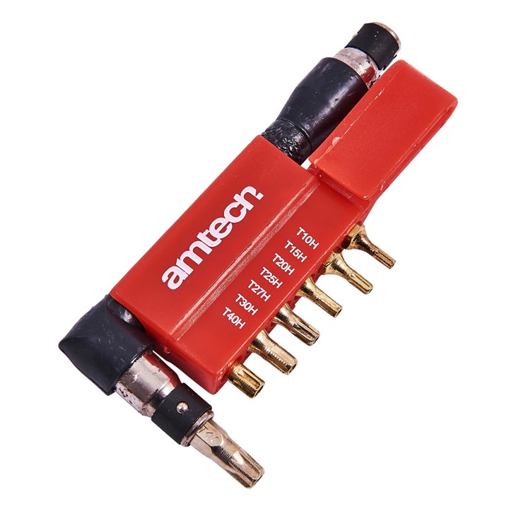 Amtech 9 Piece Offset Tamper Proof Torx Bit Set