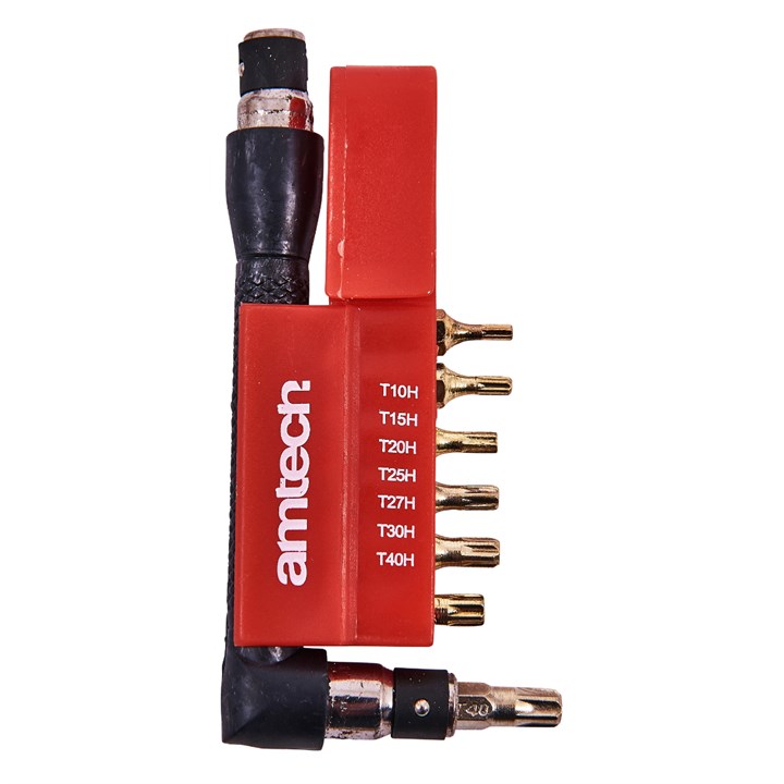 Amtech 9 Piece Offset Tamper Proof Torx Bit Set