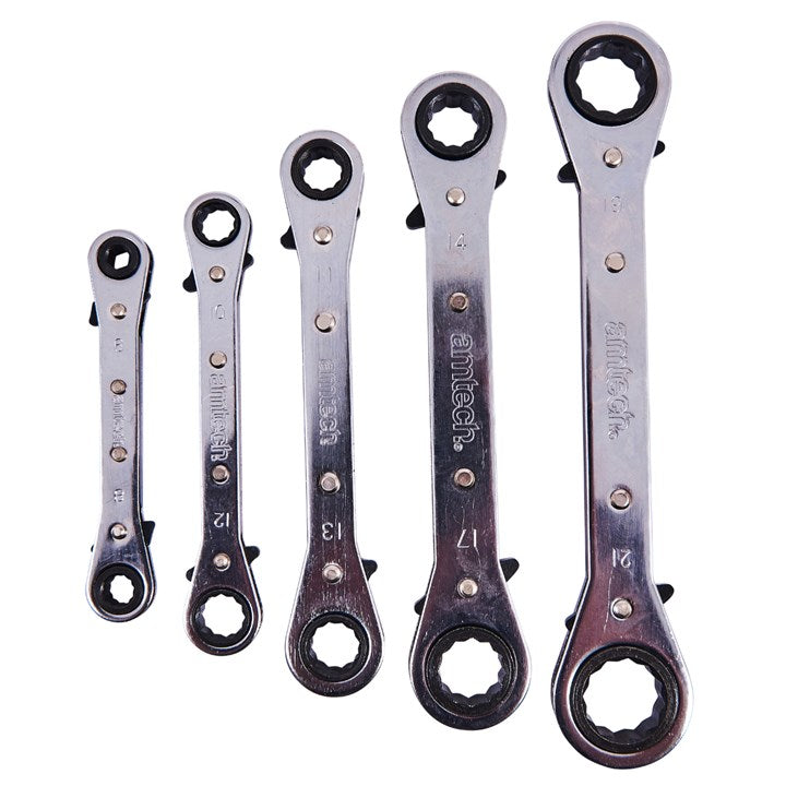 Amtech 5 Piece Ring Ratchet Spanner Set