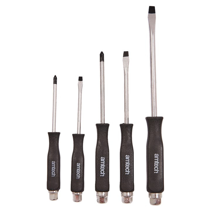 Amtech 5 Piece Go-thru Screwdriver Set