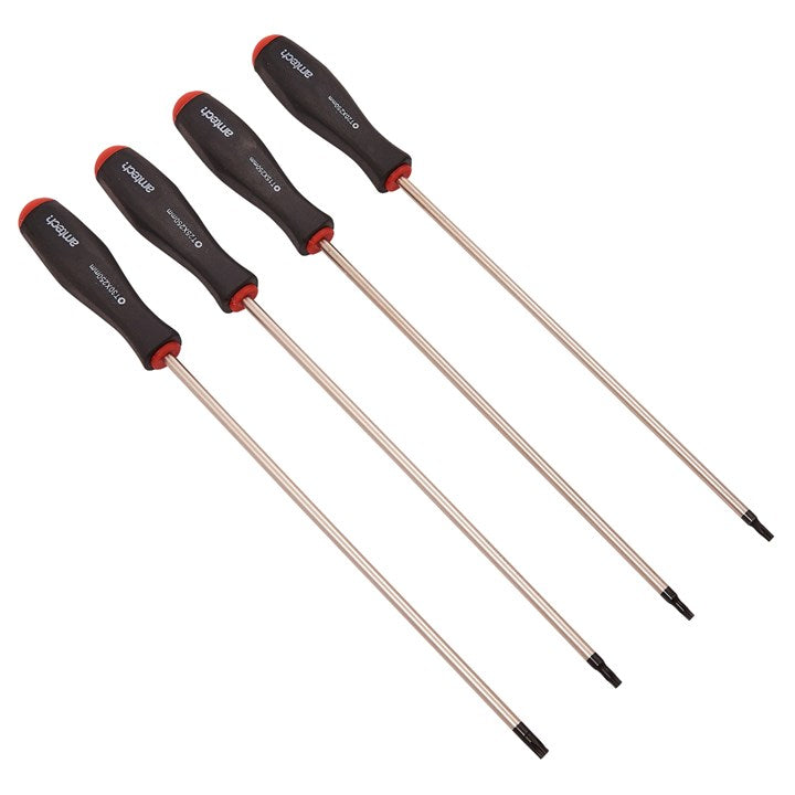 Amtech 4 Piece Long Reach Torx Screwdriver Set