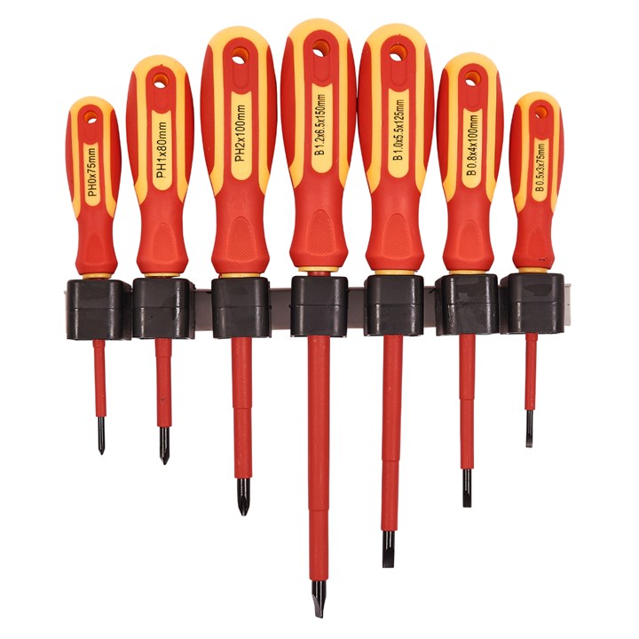 Amtech 7pc VDE Electrician Screwdriver Set – EN IEC 60900 – 1000v Rated