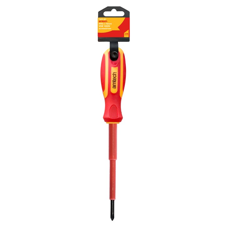 Amtech Ph0 75mm VDE 1000v Electrical Screwdriver – EN IEC 60900 – 1000v Rated