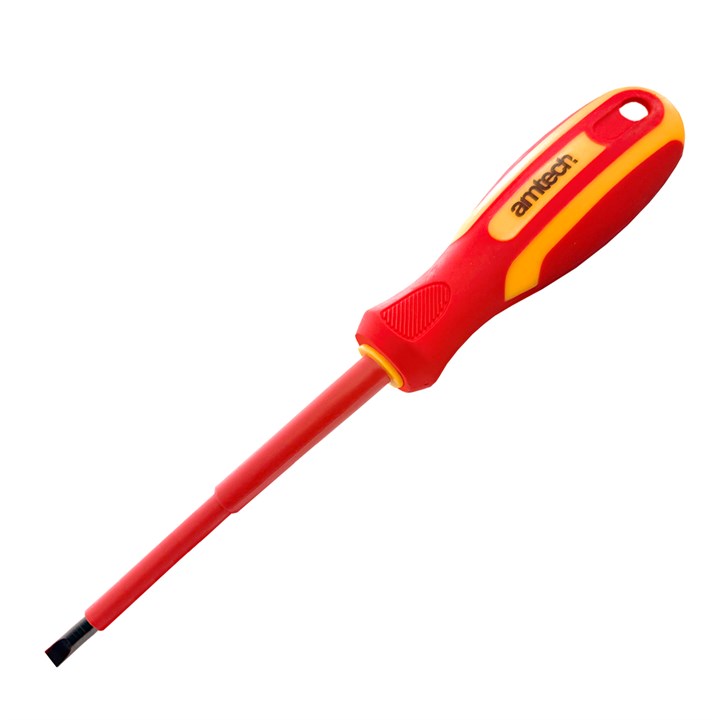 Amtech Slotted Tip 3 X 75mm Vde 1000v Electrical Screwdriver – En Iec 60900 – 1000v Rated