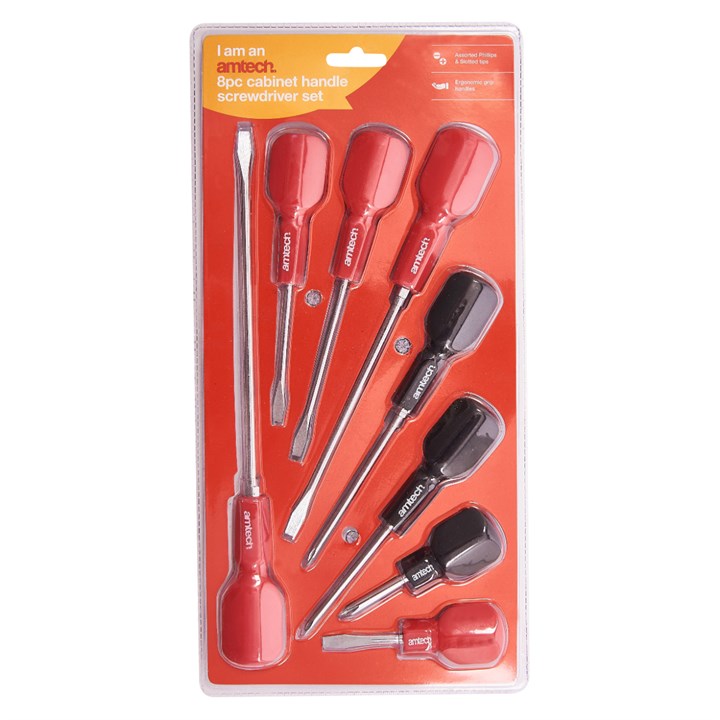 Amtech 8 Piece Cabinet Handle Screwdriver Set