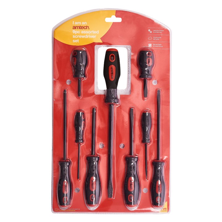 Amtech 9 Piece Screwdriver Set