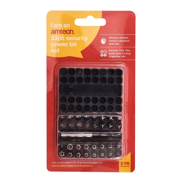 Amtech 33 Piece Security Power Bit Set