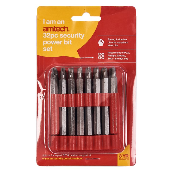 Amtech 32 Piece 75mm Security Power Bit Set