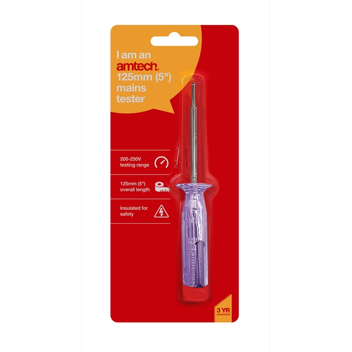 Amtech 125mm (5") Mains Tester