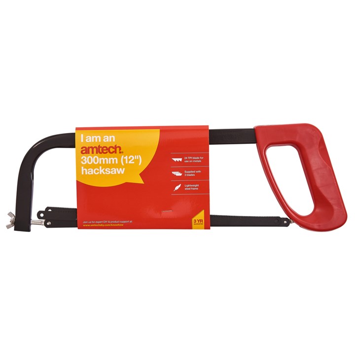 Amtech 300mm (12") Hacksaw with 3 Blades