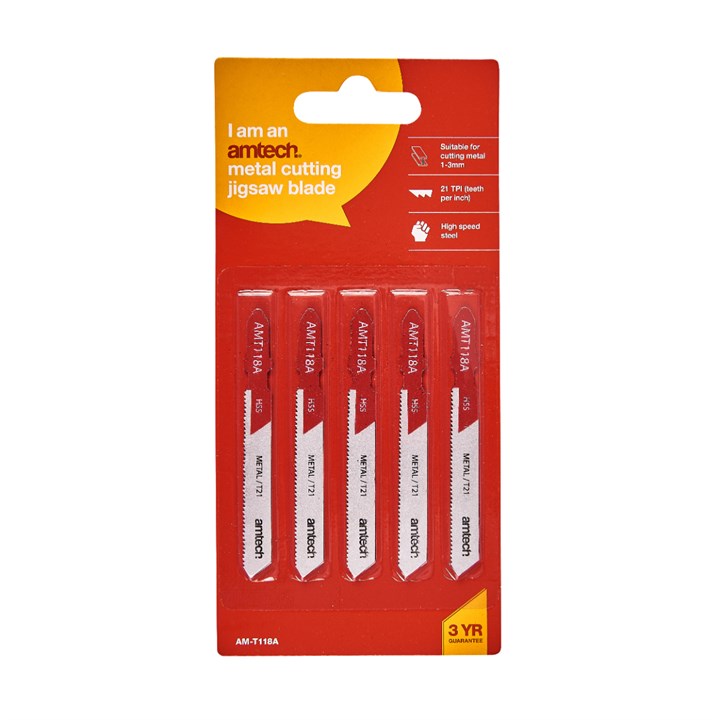Amtech 5 Piece Metal Jigsaw Blade Set (AMT118A)